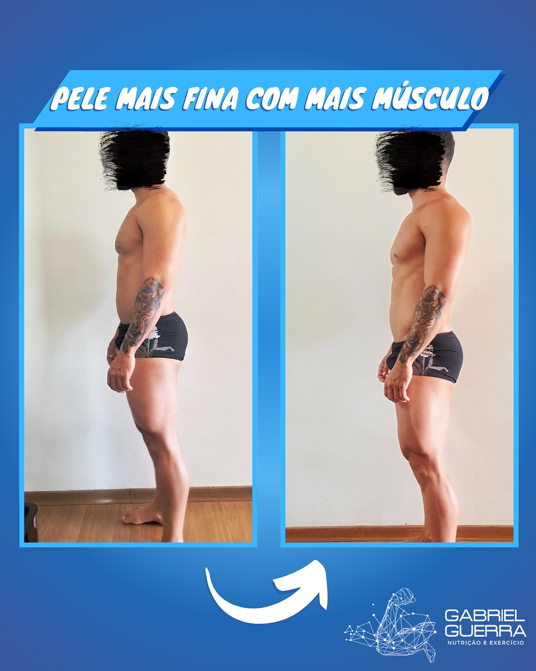 Agora Maks possui uma pele mais fina e com mais definição.