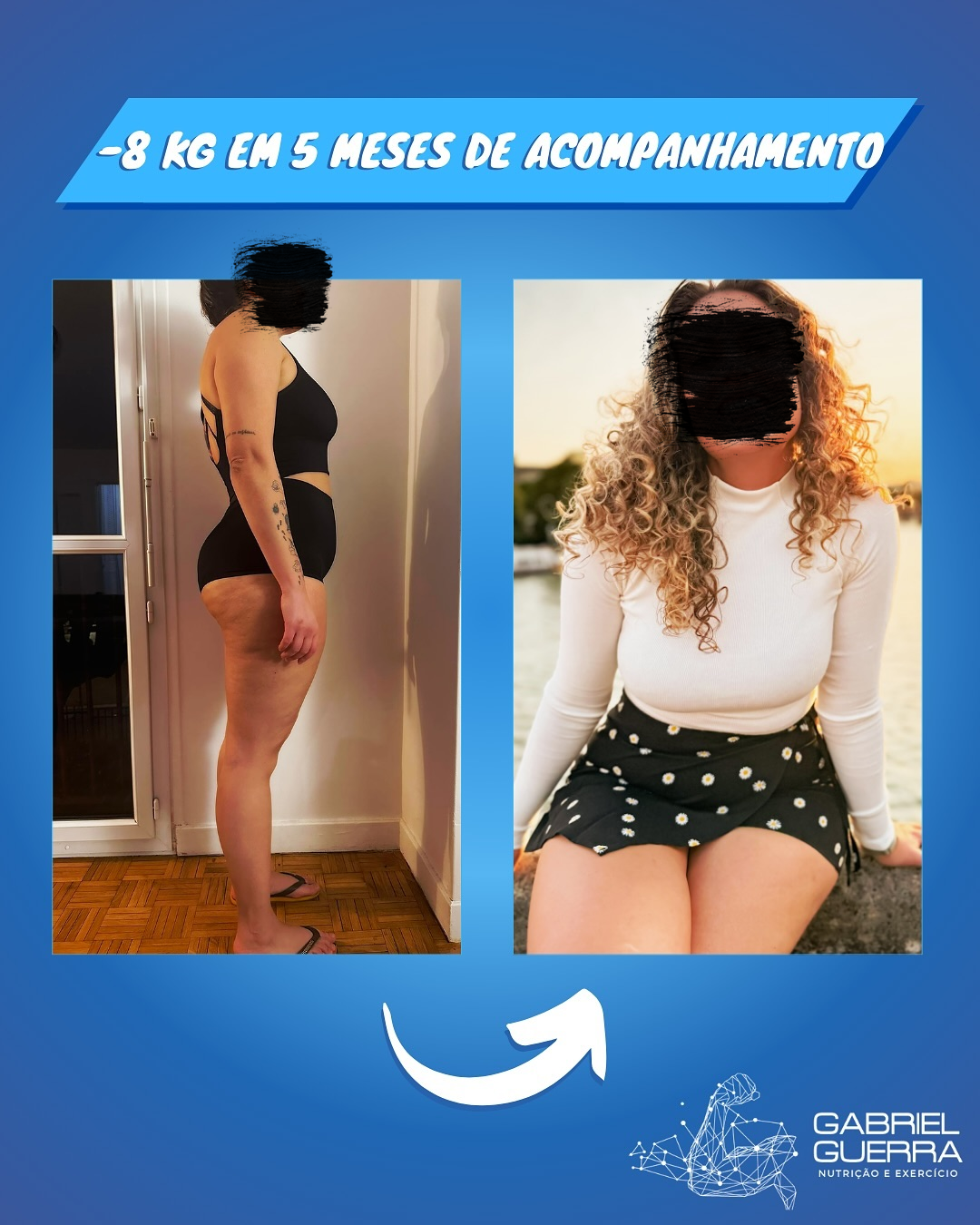Raíssa perdeu 8kg em 5 meses.